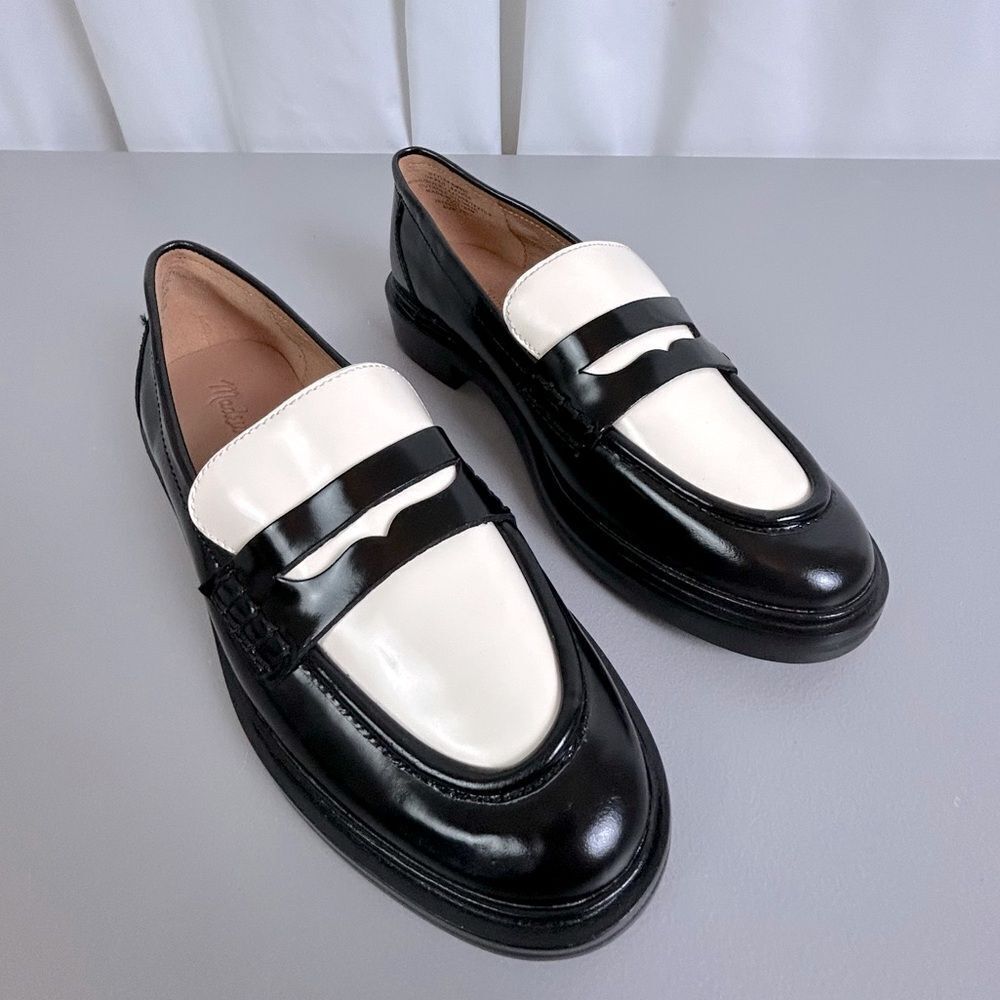 Madewell The Vernon Loafer new women’s Black and White Loafers size 7.5 - Picture 11 of 12